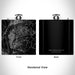 Rendered View of New Kensington Pennsylvania Map Engraving on 6oz Stainless Steel Flask in Black