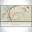 New Kensington Pennsylvania Map Print Landscape Orientation in Woodblock Style With Shaded Background