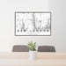 24x36 New London Connecticut Map Print Lanscape Orientation in Classic Style Behind 2 Chairs Table and Potted Plant