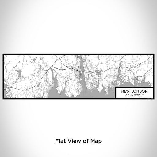Flat View of Map Custom New London Connecticut Map Enamel Mug in Classic