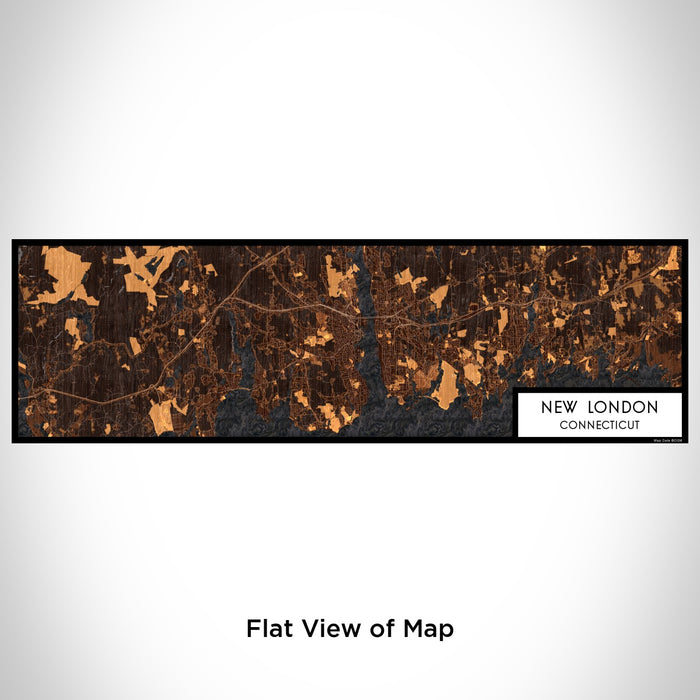 Flat View of Map Custom New London Connecticut Map Enamel Mug in Ember
