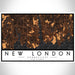 New London Connecticut Map Print Landscape Orientation in Ember Style With Shaded Background