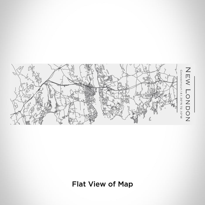 Rendered View of New London Connecticut Map Engraving on 10oz Stainless Steel Insulated Cup with Sliding Lid in White