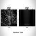 Rendered View of New London Connecticut Map Engraving on 6oz Stainless Steel Flask in Black