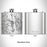 Rendered View of New London Connecticut Map Engraving on 6oz Stainless Steel Flask