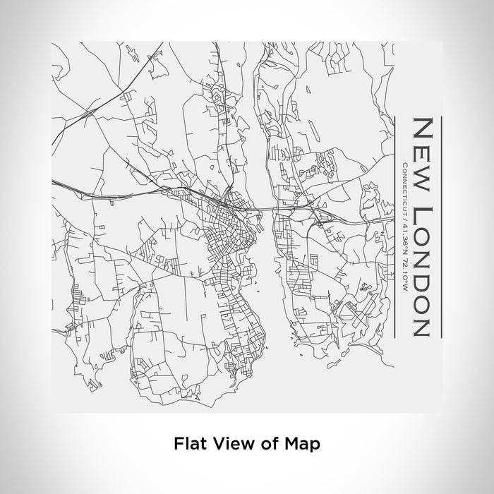 Rendered View of New London Connecticut Map Engraving on 17oz Stainless Steel Insulated Tumbler in White