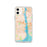 Custom iPhone 11 New London Connecticut Map Phone Case in Watercolor