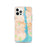 Custom iPhone 12 Pro New London Connecticut Map Phone Case in Watercolor