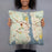 Person holding 18x18 Custom New London Connecticut Map Throw Pillow in Woodblock