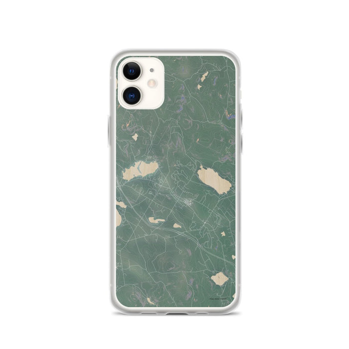 Custom iPhone 11 New London New Hampshire Map Phone Case in Afternoon