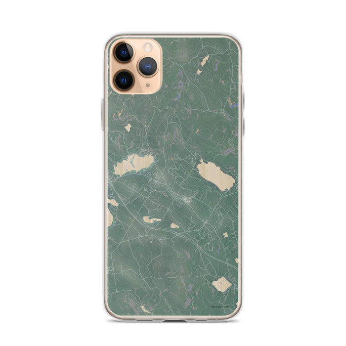 Custom iPhone 11 Pro Max New London New Hampshire Map Phone Case in Afternoon