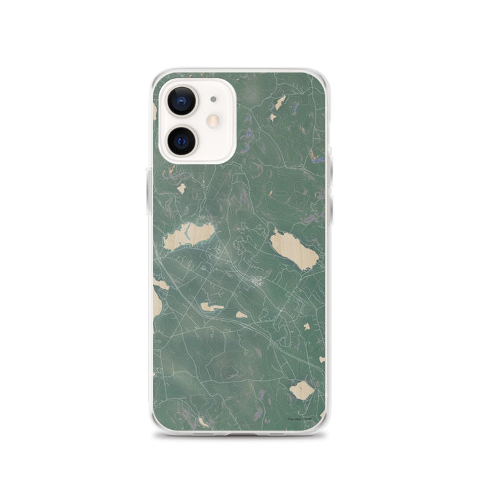 Custom iPhone 12 New London New Hampshire Map Phone Case in Afternoon