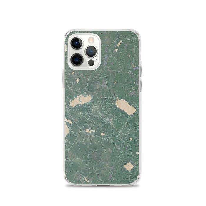 Custom iPhone 12 Pro New London New Hampshire Map Phone Case in Afternoon