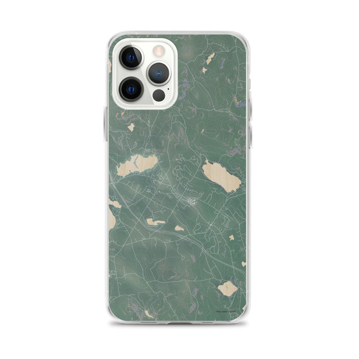 Custom iPhone 12 Pro Max New London New Hampshire Map Phone Case in Afternoon