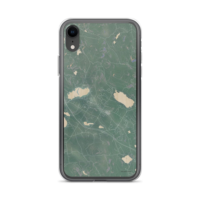 Custom iPhone XR New London New Hampshire Map Phone Case in Afternoon