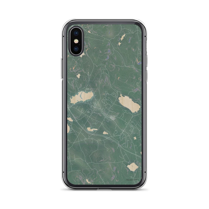 Custom iPhone X/XS New London New Hampshire Map Phone Case in Afternoon