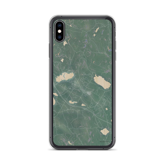 Custom iPhone XS Max New London New Hampshire Map Phone Case in Afternoon