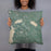 Person holding 18x18 Custom New London New Hampshire Map Throw Pillow in Afternoon