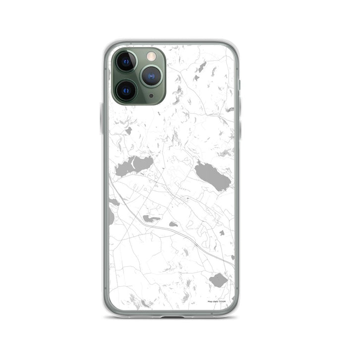 Custom iPhone 11 Pro New London New Hampshire Map Phone Case in Classic