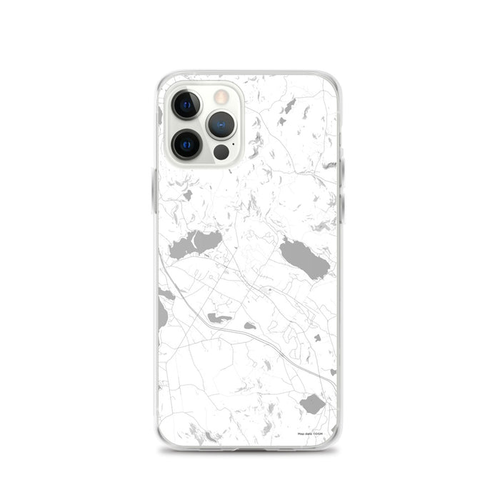 Custom iPhone 12 Pro New London New Hampshire Map Phone Case in Classic