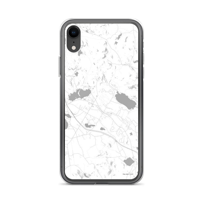 Custom iPhone XR New London New Hampshire Map Phone Case in Classic
