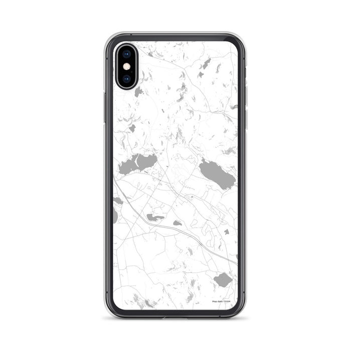 Custom iPhone XS Max New London New Hampshire Map Phone Case in Classic