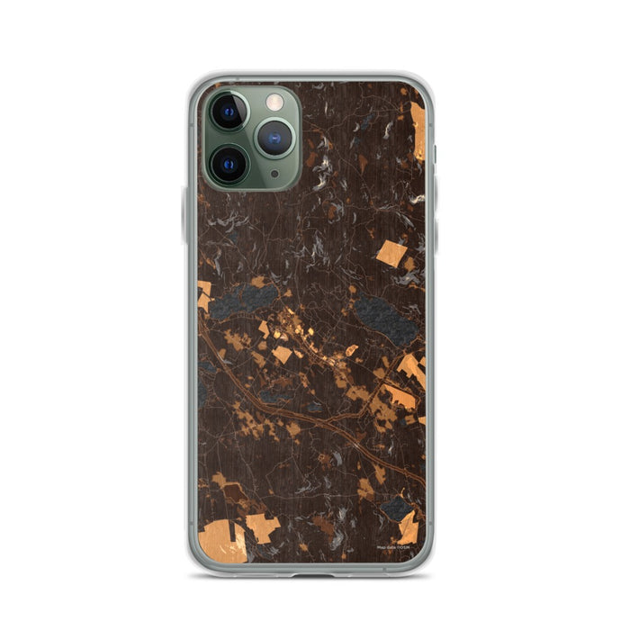 Custom iPhone 11 Pro New London New Hampshire Map Phone Case in Ember