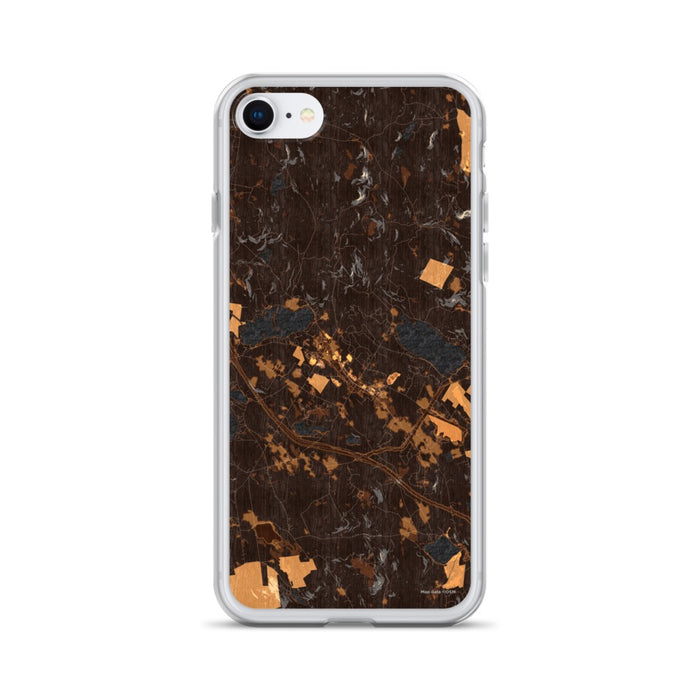 Custom iPhone SE New London New Hampshire Map Phone Case in Ember