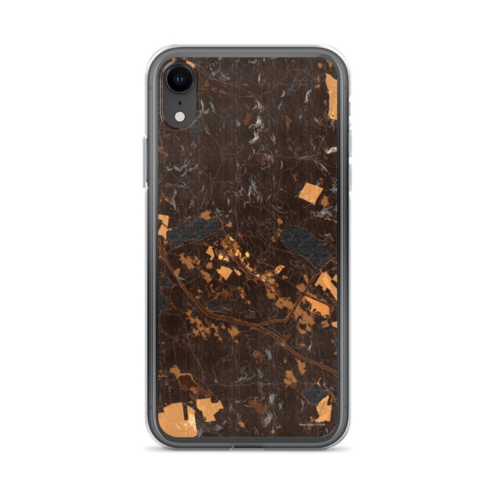 Custom iPhone XR New London New Hampshire Map Phone Case in Ember
