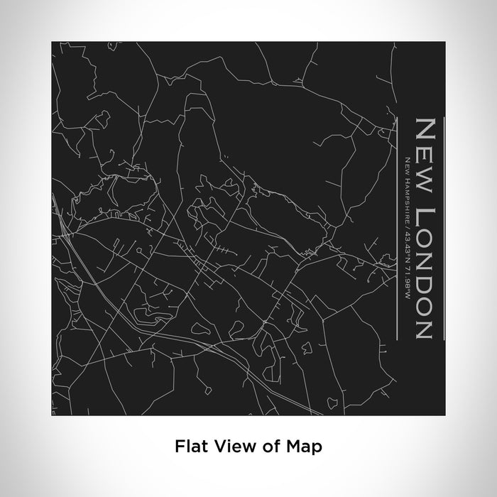 Rendered View of New London New Hampshire Map Engraving on 17oz Stainless Steel Insulated Tumbler in Black