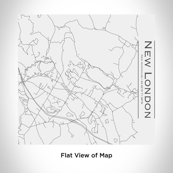 Rendered View of New London New Hampshire Map Engraving on 17oz Stainless Steel Insulated Tumbler in White