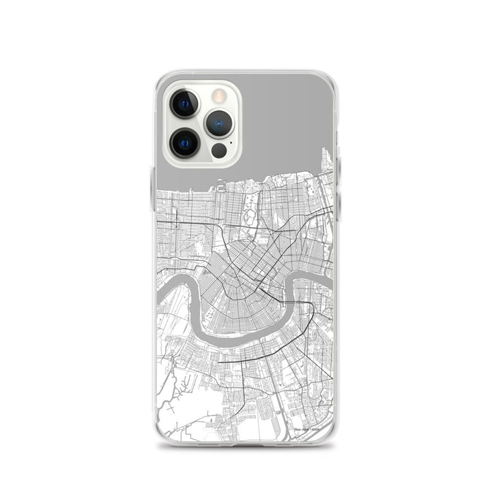 Custom New Orleans Louisiana Map iPhone 12 Pro Phone Case in Classic