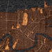 New Orleans Louisiana Map Print in Ember Style Zoomed In Close Up Showing Details