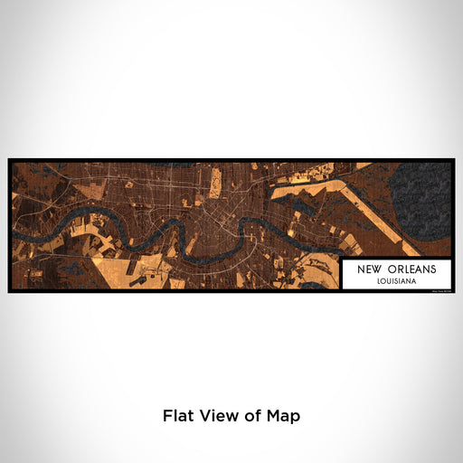 Flat View of Map Custom New Orleans Louisiana Map Enamel Mug in Ember