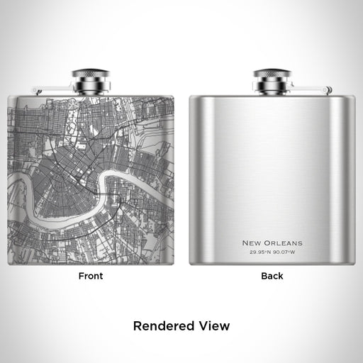 Rendered View of New Orleans Louisiana Map Engraving on undefined