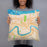 Person holding 18x18 Custom New Orleans Louisiana Map Throw Pillow in Watercolor