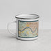 Left View Custom New Orleans Louisiana Map Enamel Mug in Woodblock
