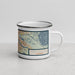 Right View Custom New Orleans Louisiana Map Enamel Mug in Woodblock