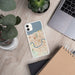Custom New Orleans Louisiana Map Phone Case in Woodblock