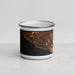 Front View Custom Newport Beach California Map Enamel Mug in Ember