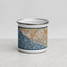 Front View Custom Newport Beach California Map Enamel Mug in Woodblock