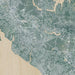 Newport News Virginia Map Print in Afternoon Style Zoomed In Close Up Showing Details