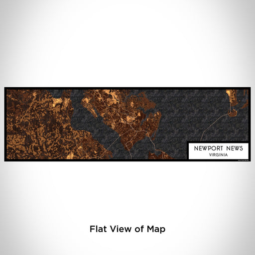 Flat View of Map Custom Newport News Virginia Map Enamel Mug in Ember