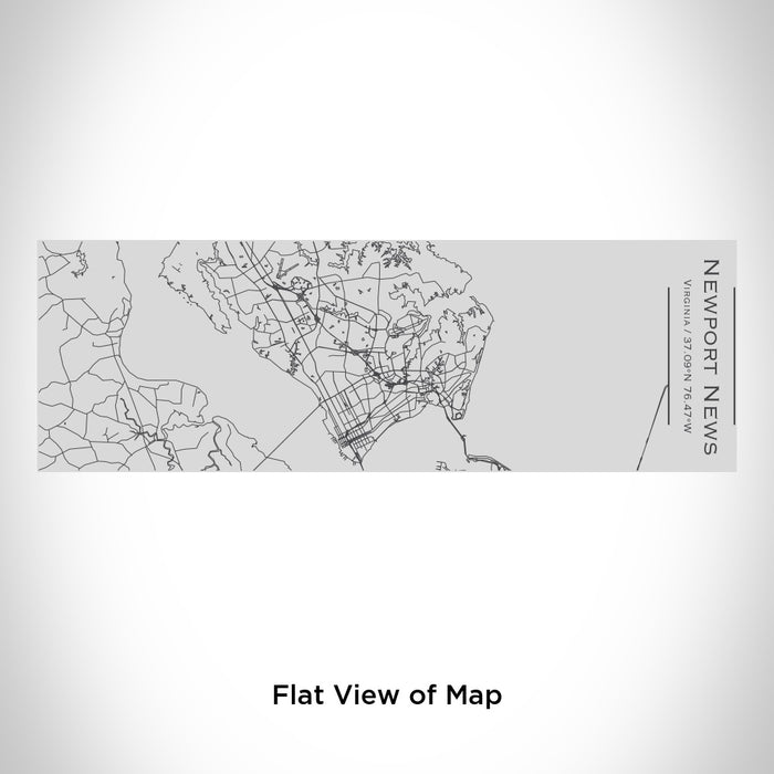 Rendered View of Newport News Virginia Map Engraving on 10oz Stainless Steel Insulated Cup with Sipping Lid