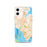 Custom Newport News Virginia Map iPhone 12 Phone Case in Watercolor