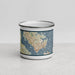 Front View Custom Newport News Virginia Map Enamel Mug in Woodblock