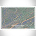 New River Gorge National Park Map Print Landscape Orientation in Afternoon Style With Shaded Background