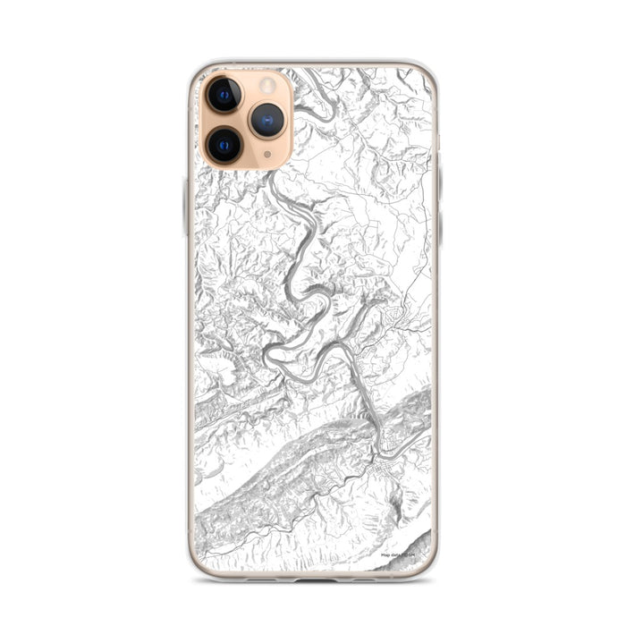 Custom New River Gorge National Park Map Phone Case in Classic