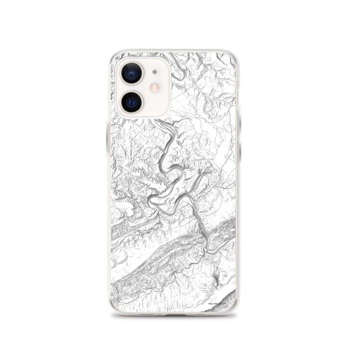 Custom New River Gorge National Park Map iPhone 12 Phone Case in Classic