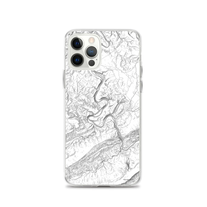 Custom New River Gorge National Park Map iPhone 12 Pro Phone Case in Classic